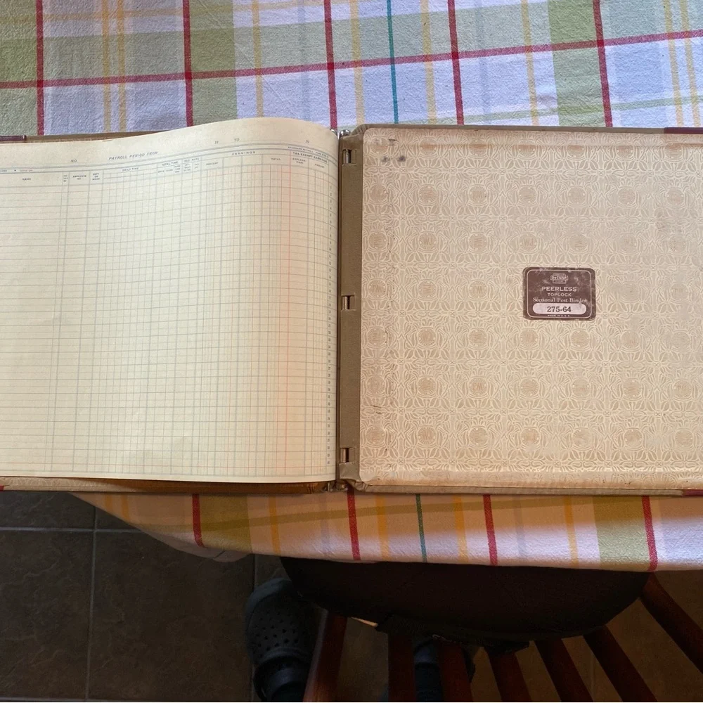 Vtg Wilson Jones Peerless Toplock Sectional Post Ledger Binder #275-64 USA LARGE